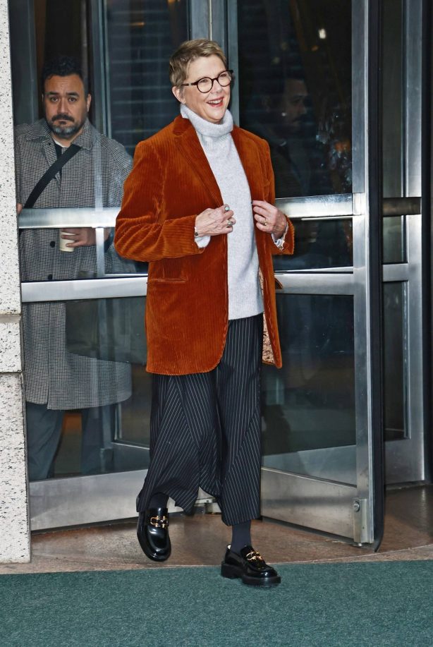Annette Bening - Seen while exiting ABC studios in New York