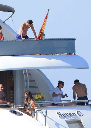 Antonella Roccuzzo – In a bikini on a yacht in Ibiza – GotCeleb