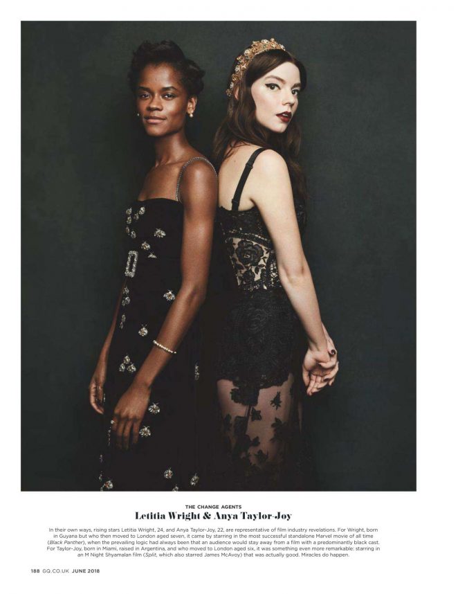Anya Taylor-Joy and Letitia Wright for British GQ (June 2018)