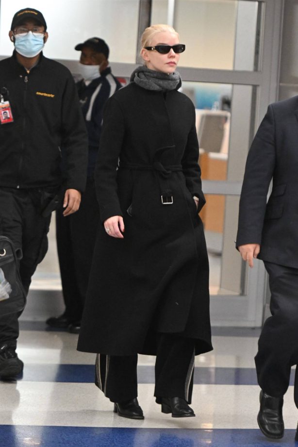 Anya Taylor-Joy - Arriving at JFK Airport in New York