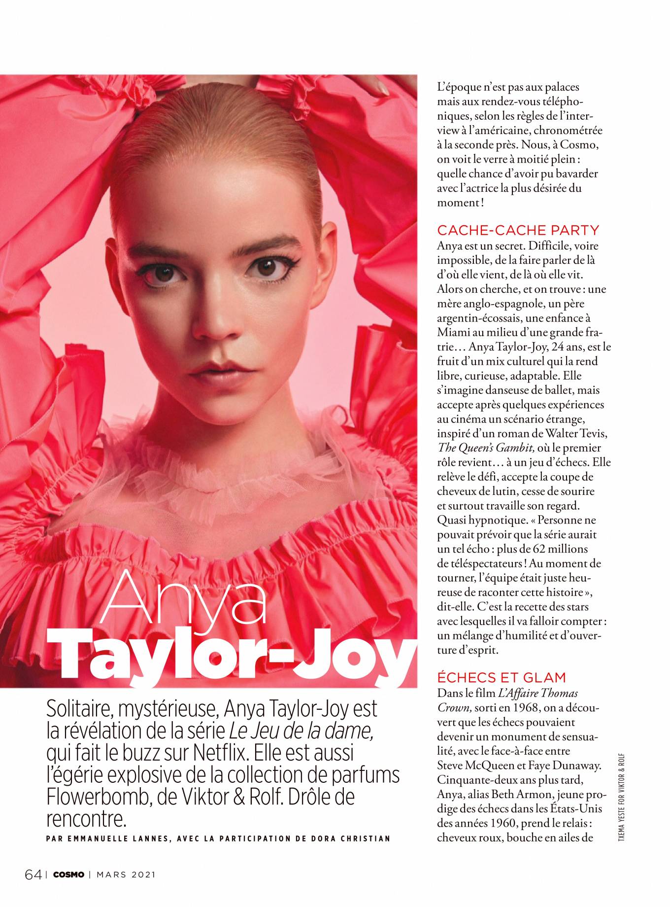 Anya Taylor-Joy - Cosmopolitan France2021