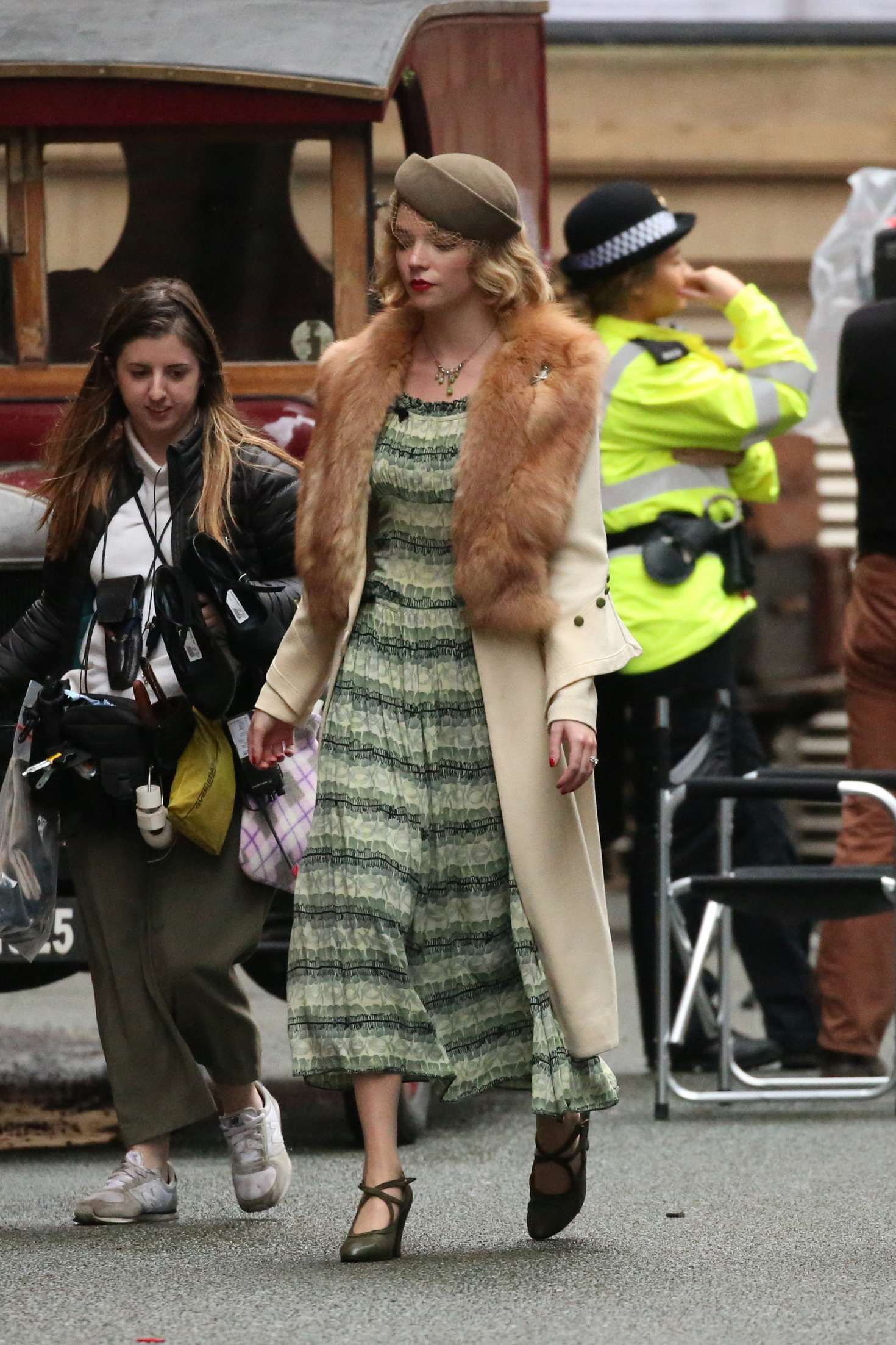 Anya Taylor-Joy - On set of 'Peaky Blinders' in Manchester