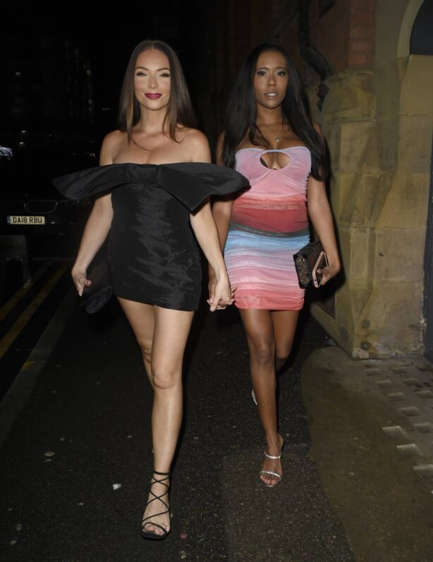 April Banbury - With Whitney Hughes arriving at The Miss Pap Event in Manchester
