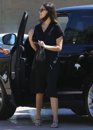 April Love Geary - Arriving for lunch at Nobu in Malibu