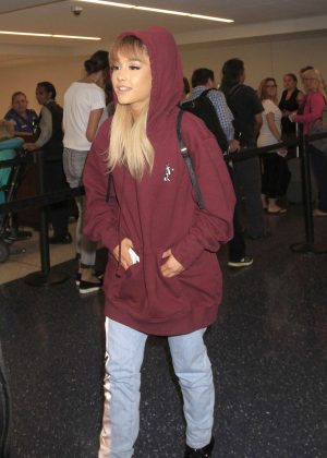 Ariana Grande Arrives at LAX Airport in Los Angeles