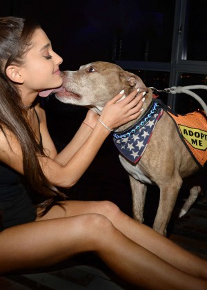 Ariana Grande - BADASS Brooklyn Animal Rescue Adoption Event in NYC