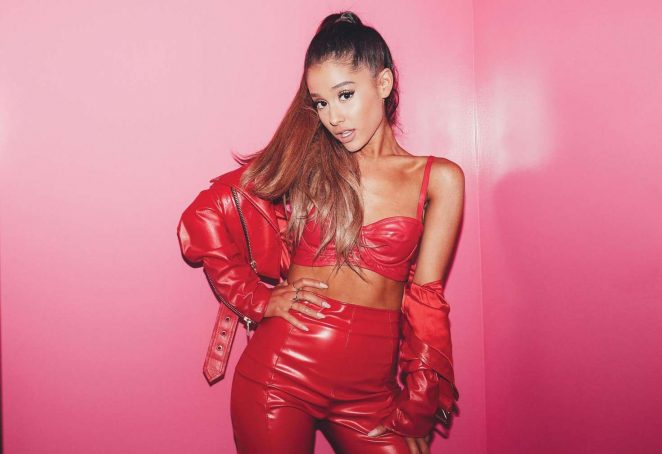 Ariana Grande Hot in Red Leather - Photoshoot 2017
