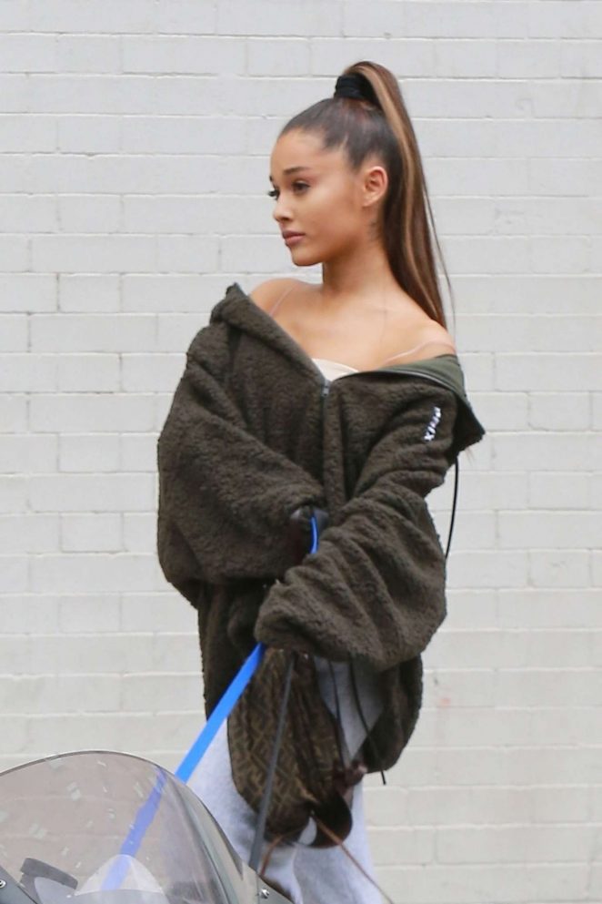 Ariana Grande - Walking her dog in New York