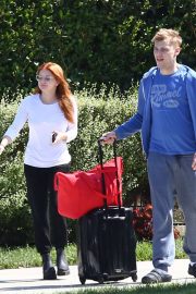Ariel Winter and Levi Meaden - Arrives at LAX International Airport in LA