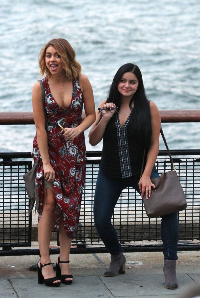 Ariel Winter and Sarah Hyland on the Set of 'Modern Family' in Manhattan