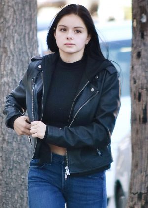 Ariel Winter in Black Leather Jacket - Out in Studio City
