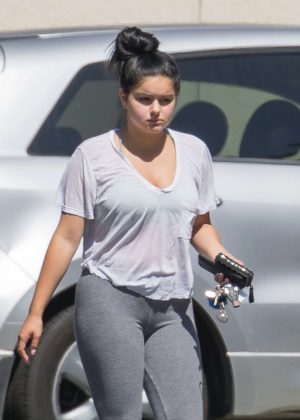 Ariel Winter in Grey Tights Out in Los Angeles