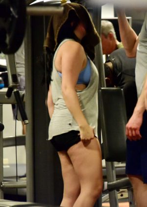Ariel Winter in Shorts Workout at the gym in LA