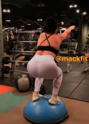 Ariel Winter in Tights Working Out at MackFit Gym in LA