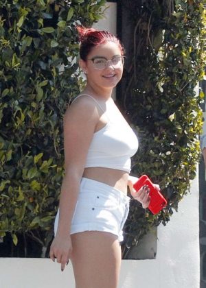 Ariel Winter in White Shorts out in Los Angeles