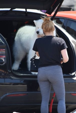 Ariel Winter - Takes her dog to the Veterinarian for a routine check up in Studio City