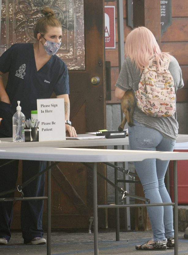 Ariel Winter - Takes her new puppy to the vet at Sherman Oaks Animal Hospital in Los Angeles
