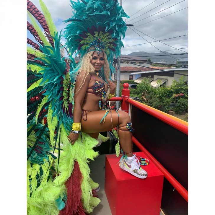 Ashanti - In carnival costume at carnival in Trinidad and Tobago