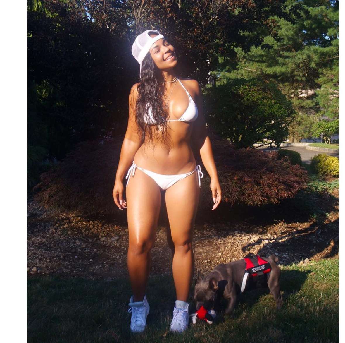 Ashanti in White Bikini - Instagram. 