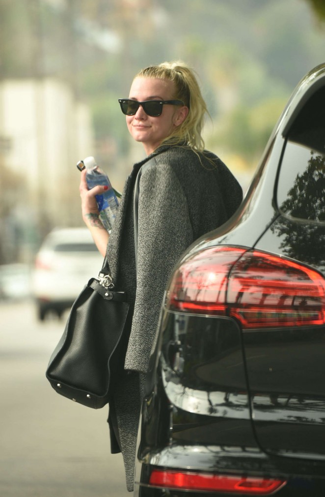 Ashlee Simpson after a workout in Los Angeles