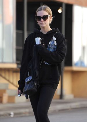 Ashlee Simpson at a gym in Studio City