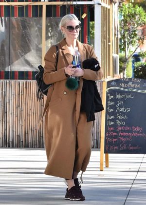Ashlee Simpson in Long Coat Out in Studio City