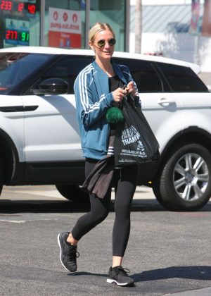Ashlee Simpson in Tights out in LA