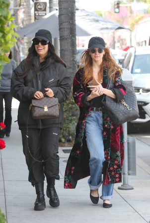 Ashlee Simpson - On a lunch with a friend in Beverly Hills