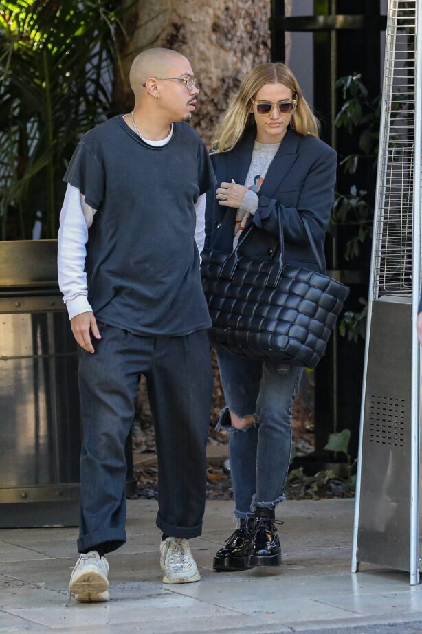 Ashlee Simpson - With Evan Ross seen after a Sunday brunch at Bel Air hotel