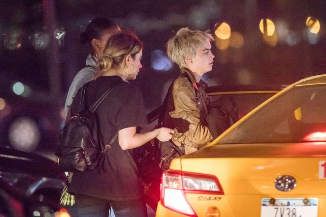 Ashley Benson and Cara Delevingne - Leaving a Party at Milk Studio in NYC