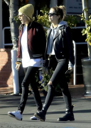 Ashley Benson and Cara Delevingne - Outside Fred Segal in West Hollywood