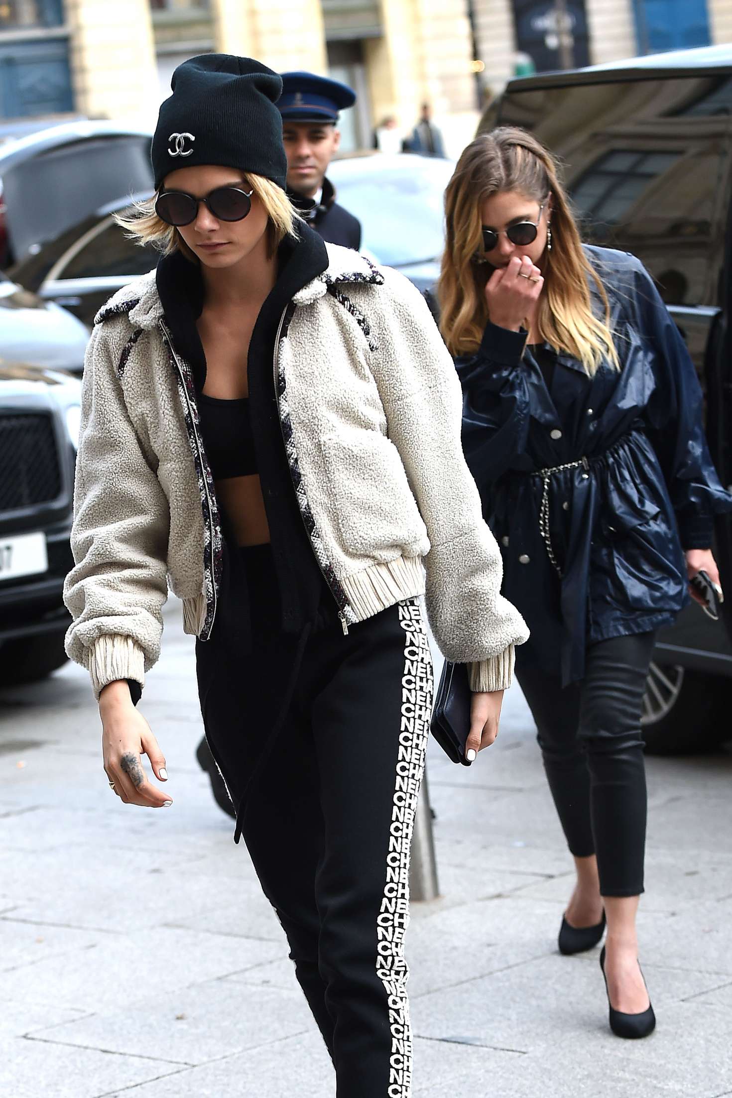Ashley Benson and Cara Delevingne - Outside Ritz hotel in Paris