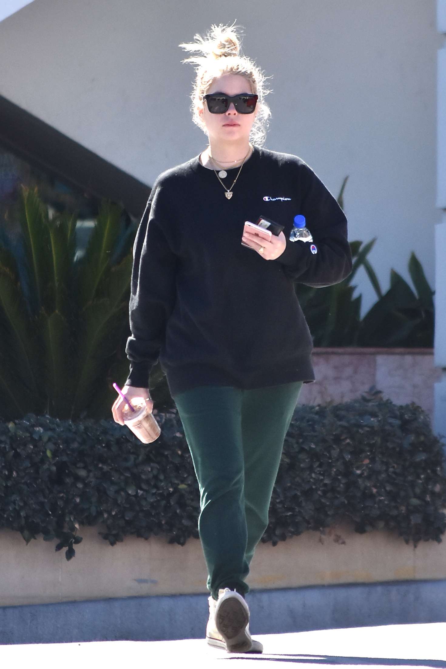 Ashley Benson - Gets iced coffee while out in LA