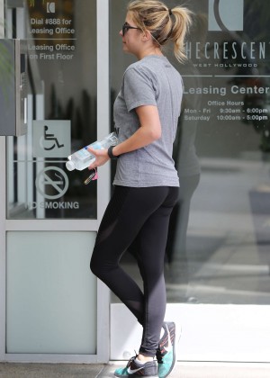 Ashley Benson in Black Spandex out in West Hollywood