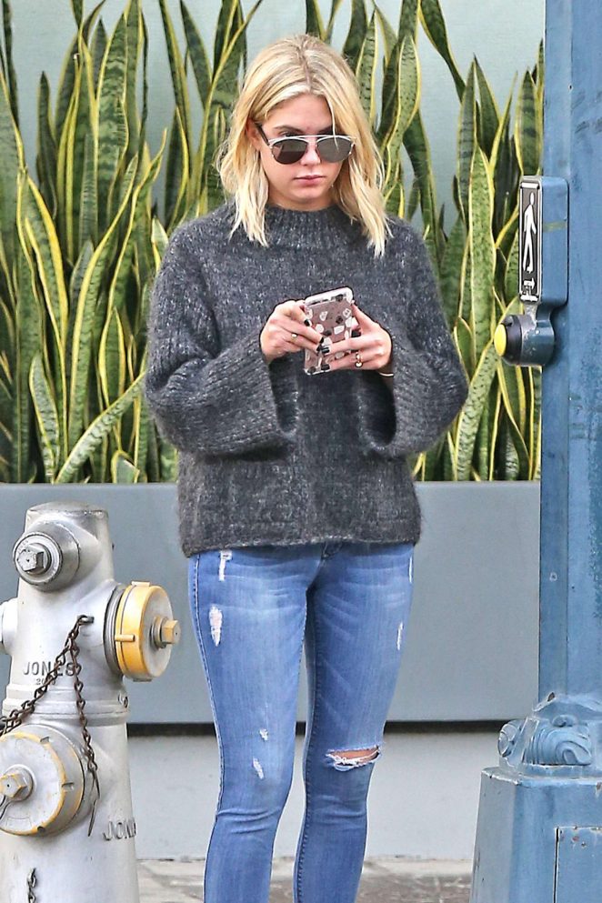 Ashley Benson in Ripped Jeans out in Beverly Hills