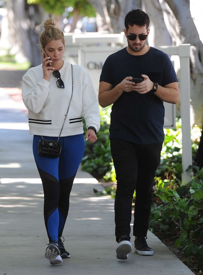 Ashley Benson in Spandex Out in Melrose Place