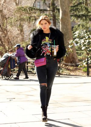 Ashley Benson in Tight Jeans out in New York
