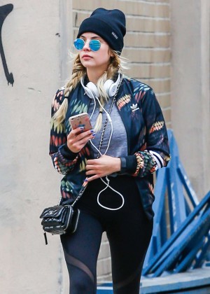 Ashley Benson in Tight Leggings Out in NYC