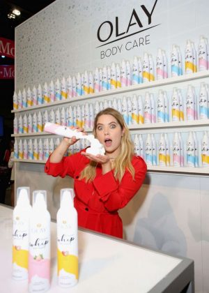 Ashley Benson - Olay's New Foaming Whip Body Wash Booth in Los Angeles