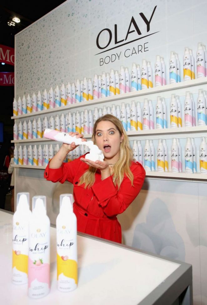 Ashley Benson - Olay's New Foaming Whip Body Wash Booth in Los Angeles