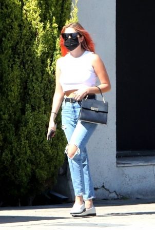 Ashley Benson - Seen with a new hair color while shopping in West Hollywood