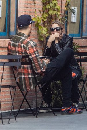 Ashley Benson - Spotted with G-Eazy at Alfred's in Studio City
