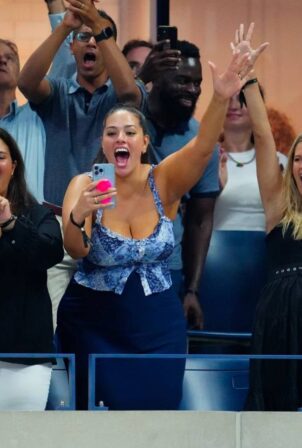 Ashley Graham - attends on Day 1 of the US Open 2022.