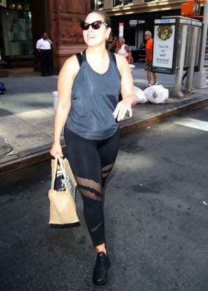 Ashley Graham in Tights Out in New York
