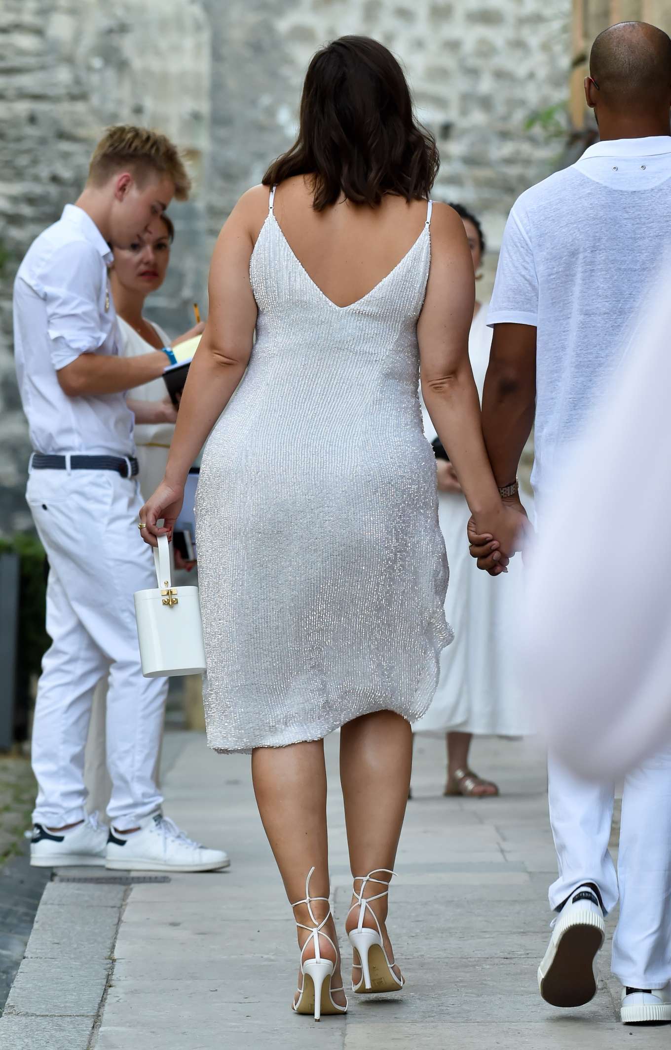 Ashley Graham 2019 : Ashley Graham in White Dress_ Arrives at Hotel La Mirande in Avignon-02