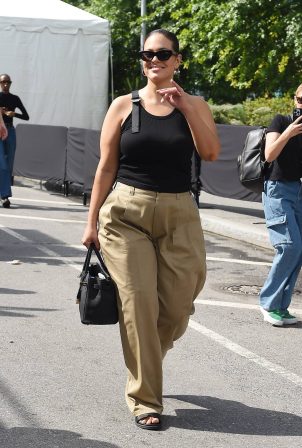 Ashley Graham - Leaves the Michael Kors SS24 show in Brooklyn