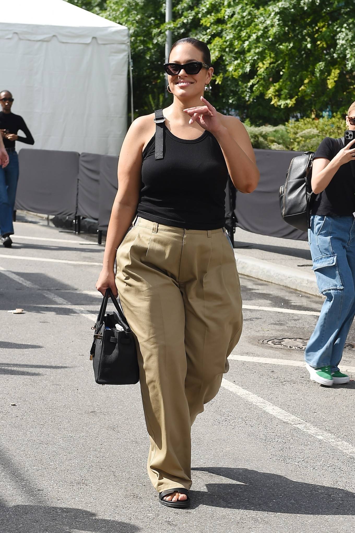 Ashley Graham - Leaves the Michael Kors SS24 show in Brooklyn