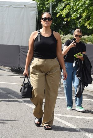 Ashley Graham - Leaving Michael Kors SS24 show at Domino Park in Brooklyn