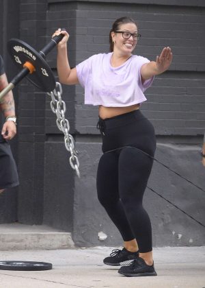Ashley Graham - Work out at The Dogpound gym in Manhattan