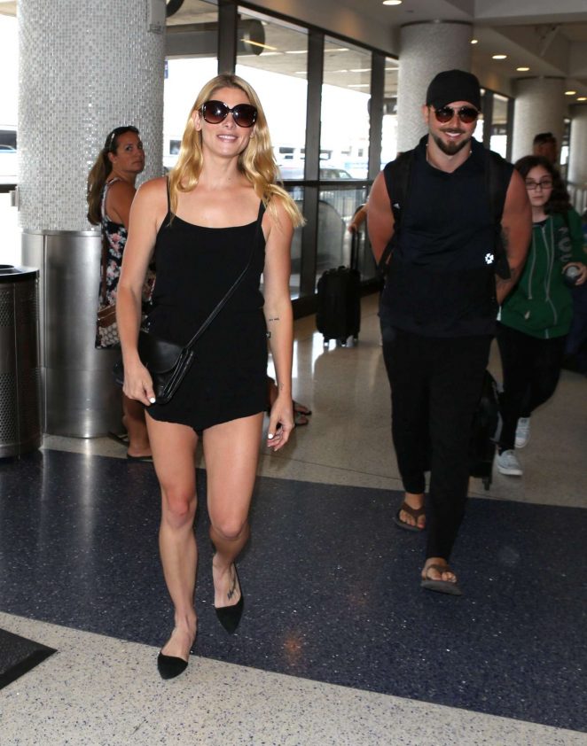 Ashley Greene and Paul Khoury at LAX Airport in Los Angeles
